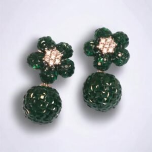 GREEN FLORAL DROPS