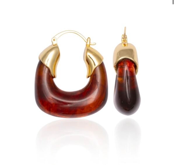 CHAMPAGNE HOOP EARRINGS